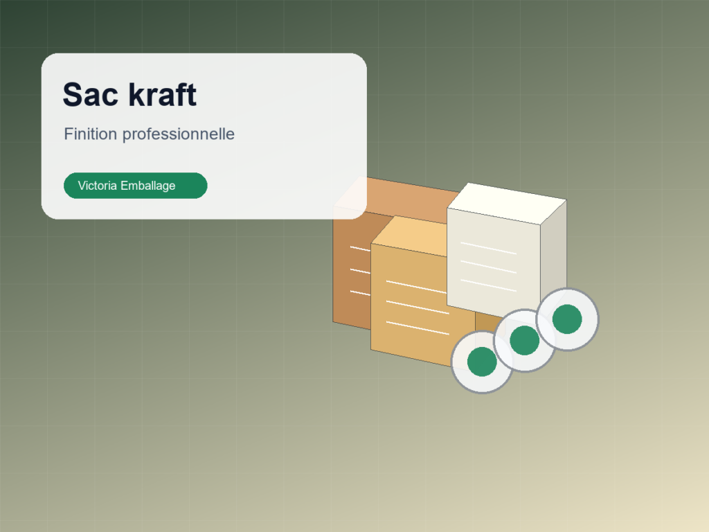 Sac kraft boutique avec poignees - Victoria Emballage