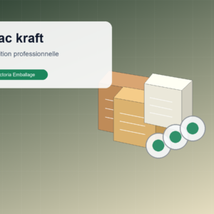 Sac kraft boutique avec poignees - Victoria Emballage